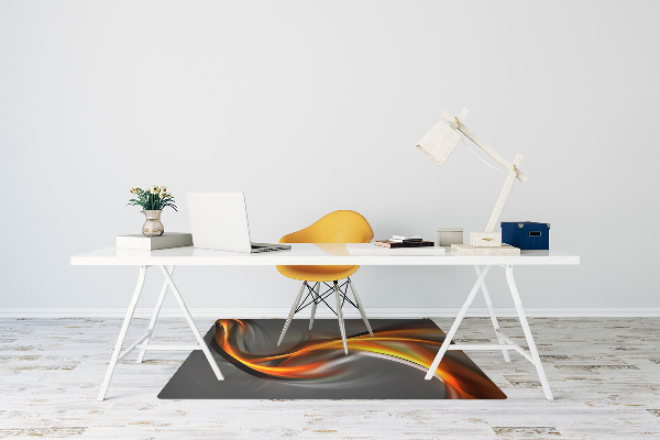 Tapis de protection de sol Abstraction orange