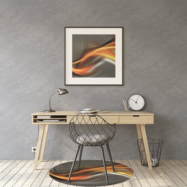Tapis de protection de sol Abstraction orange