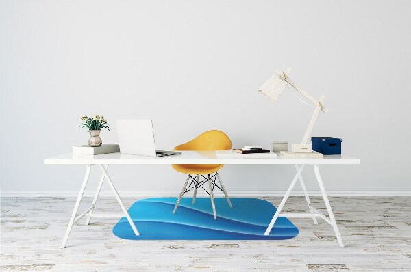 Tapis de chaise Abstraction bleue