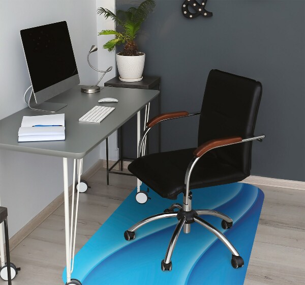 Tapis de chaise Abstraction bleue