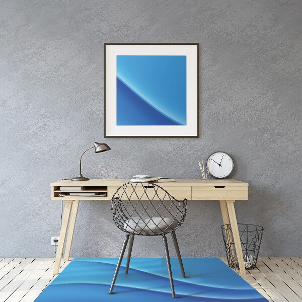 Tapis de chaise Abstraction bleue