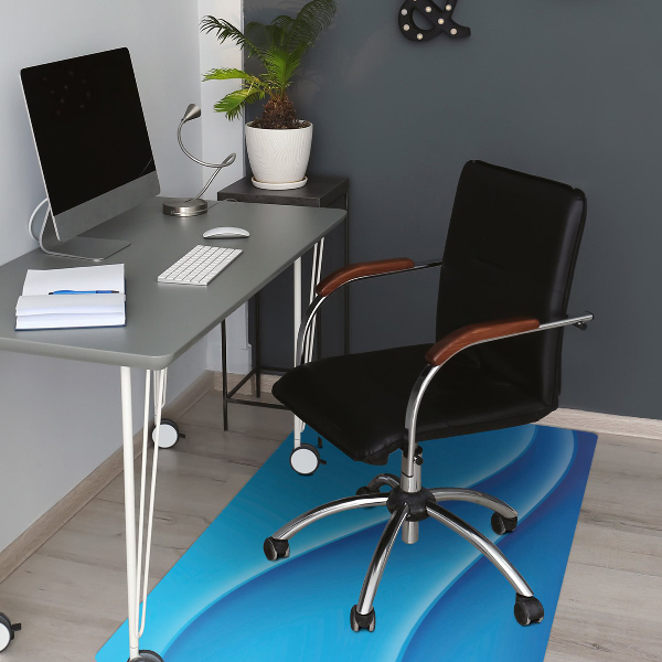 Tapis de chaise Abstraction bleue