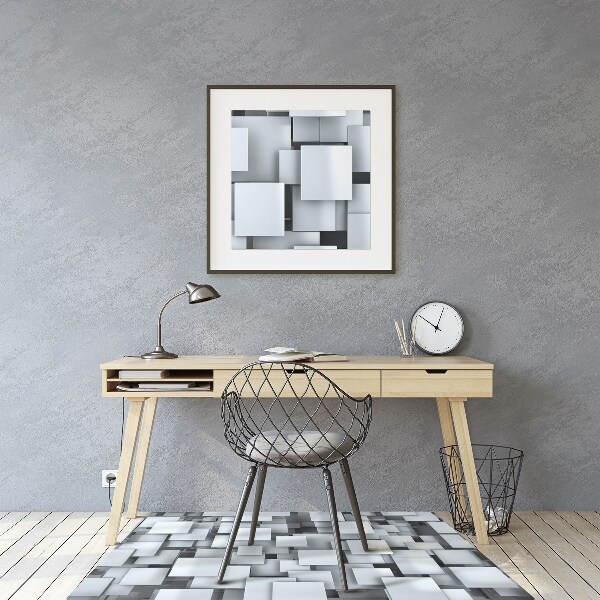 Tapis de chaise Tampons gris