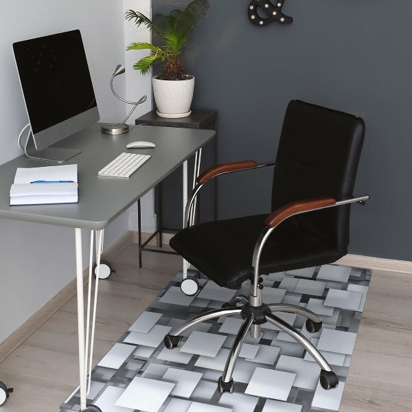 Tapis de chaise Tampons gris