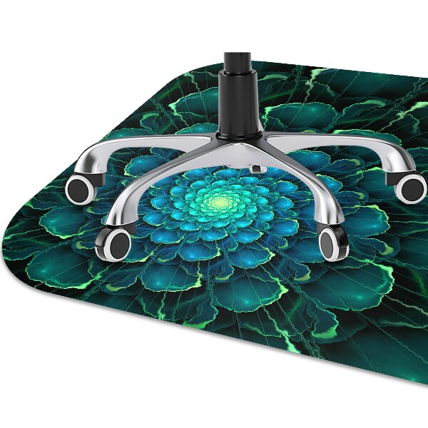 Tapis bureau Fleur verte