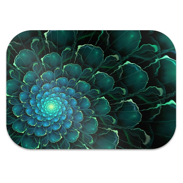 Tapis bureau Fleur verte