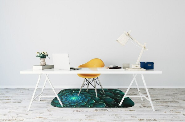 Tapis bureau Fleur verte