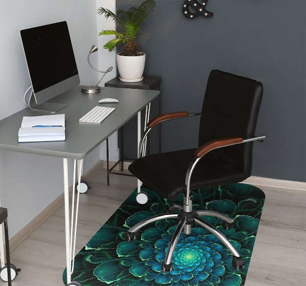 Tapis bureau Fleur verte