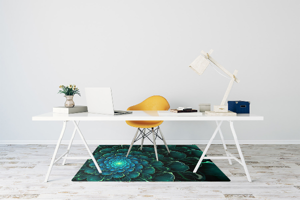 Tapis bureau Fleur verte