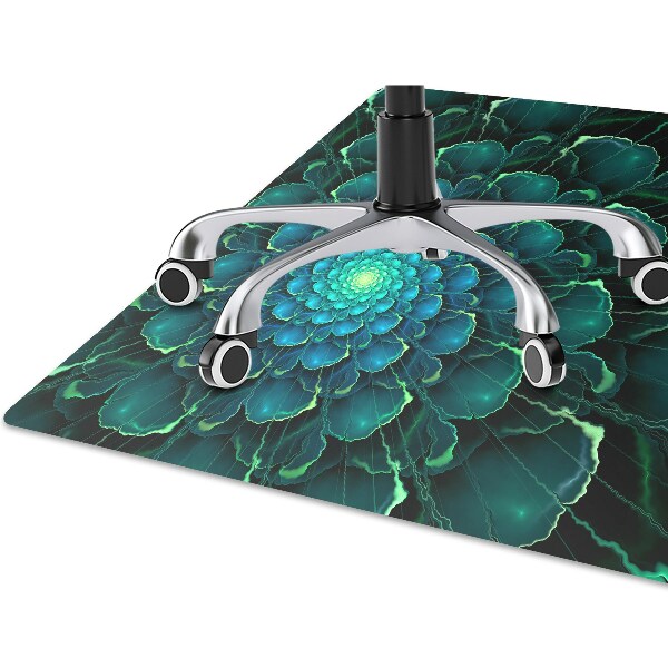 Tapis bureau Fleur verte