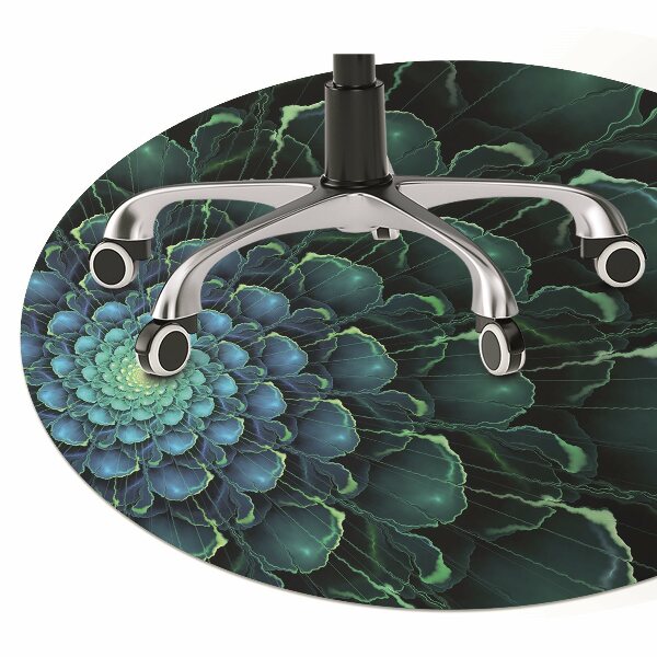 Tapis bureau Fleur verte