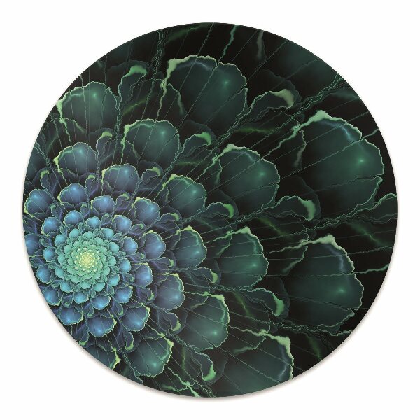 Tapis bureau Fleur verte