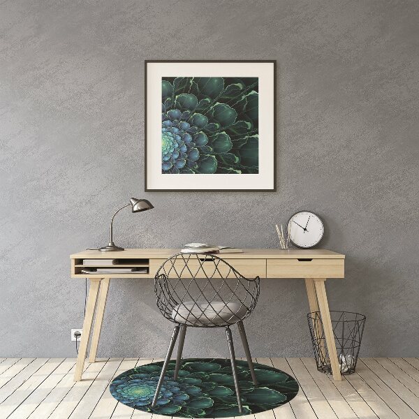 Tapis bureau Fleur verte