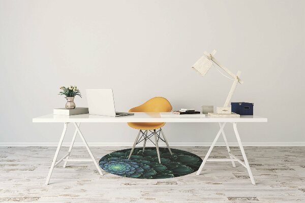 Tapis bureau Fleur verte