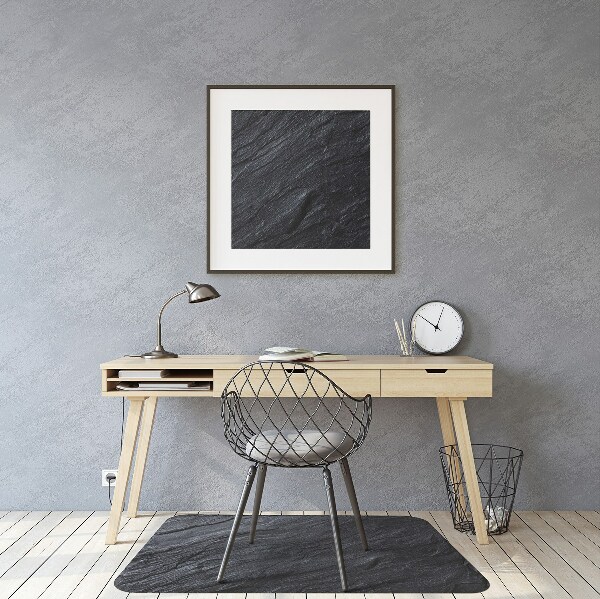 Tapis bureau Marbre noir
