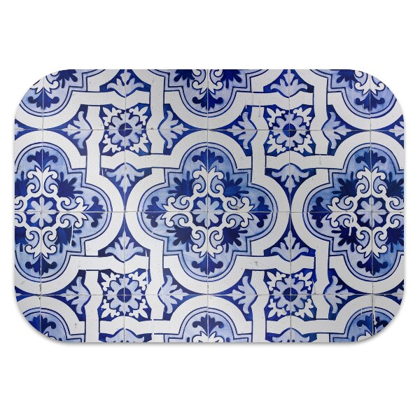 Tapis pour chaise de bureau Tuiles bleues