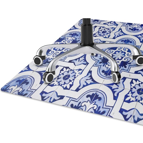 Tapis pour chaise de bureau Tuiles bleues