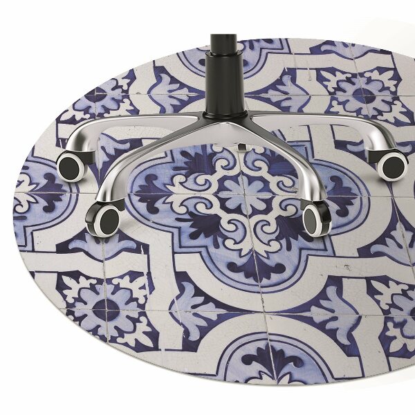 Tapis pour chaise de bureau Tuiles bleues