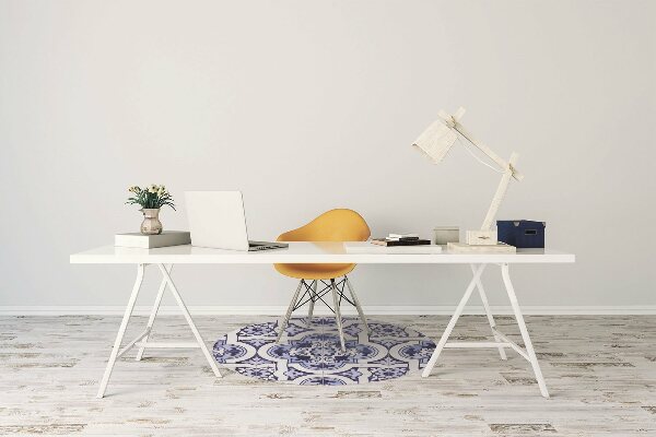 Tapis pour chaise de bureau Tuiles bleues