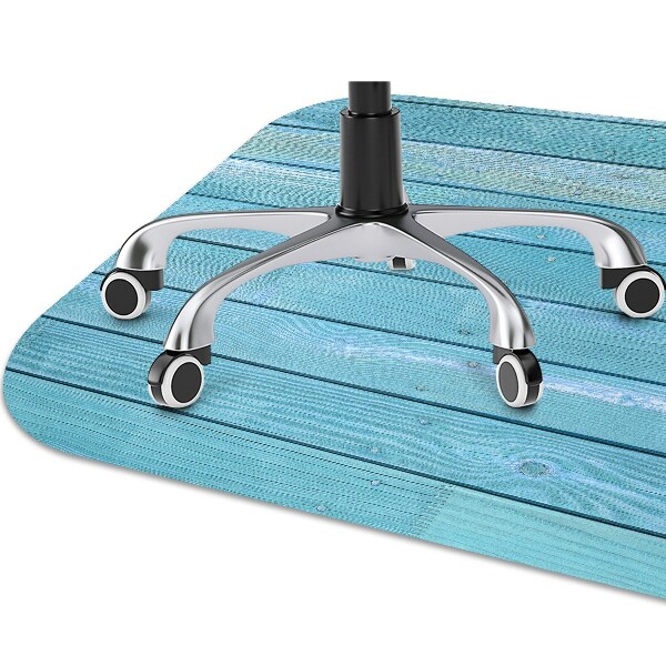 Tapis pour chaise de bureau Planches bleues