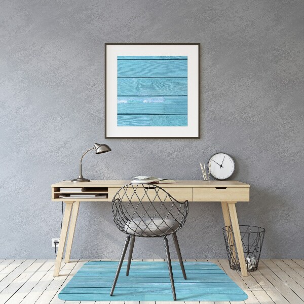 Tapis pour chaise de bureau Planches bleues