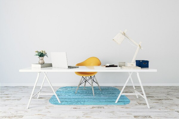 Tapis pour chaise de bureau Planches bleues