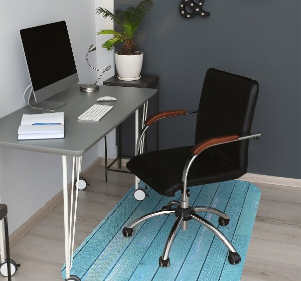 Tapis pour chaise de bureau Planches bleues