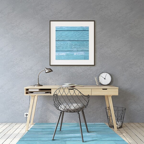 Tapis pour chaise de bureau Planches bleues
