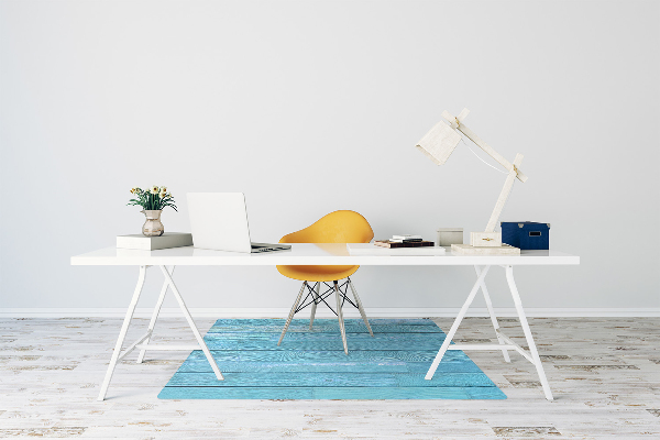 Tapis pour chaise de bureau Planches bleues