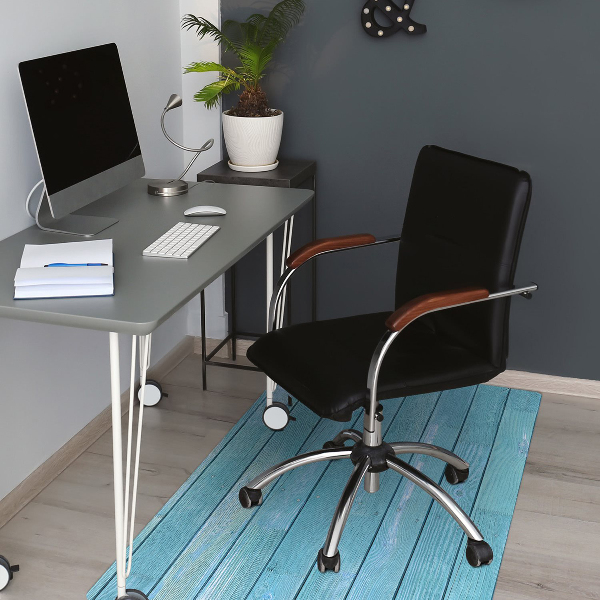 Tapis pour chaise de bureau Planches bleues