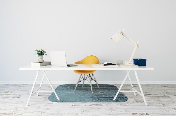 Tapis protège sol Planches bleues