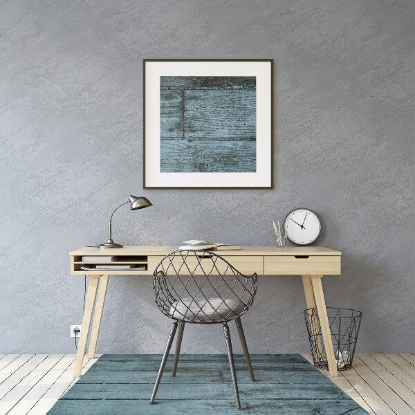 Tapis protège sol Planches bleues