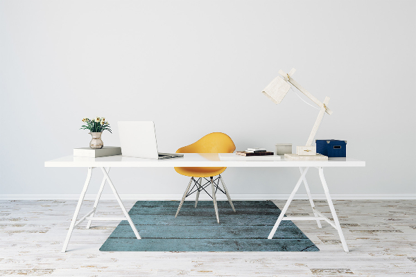 Tapis protège sol Planches bleues