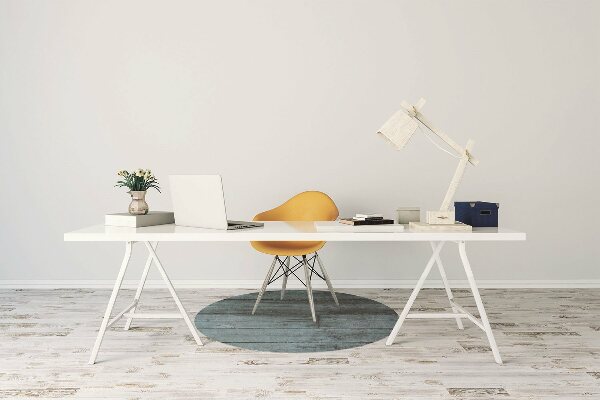 Tapis protège sol Planches bleues
