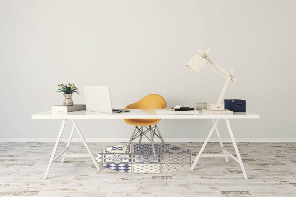 Tapis pour chaise de bureau Tuiles bleues