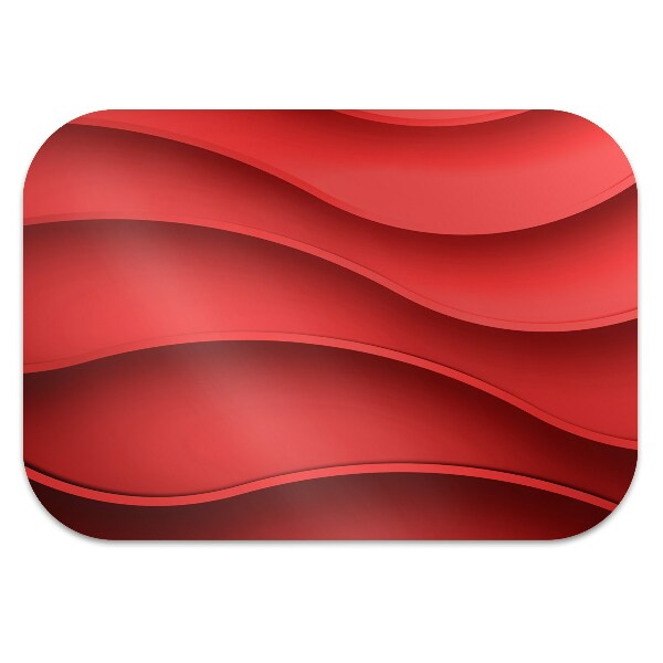 Tapis protection sol Abstraction rouge