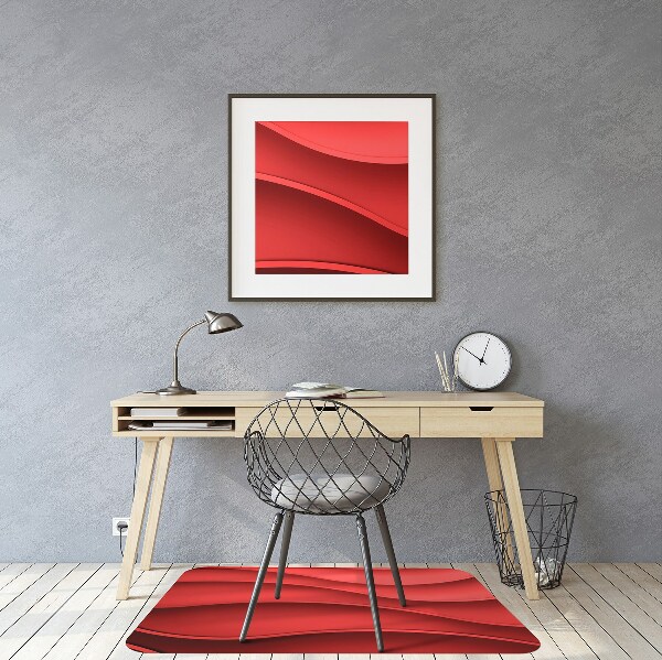 Tapis protection sol Abstraction rouge