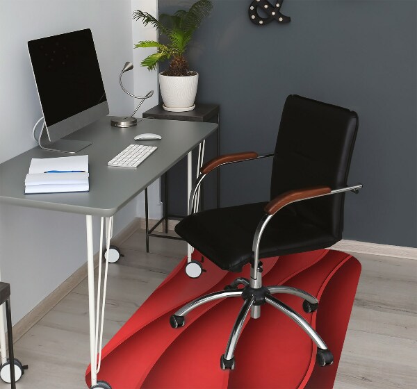 Tapis protection sol Abstraction rouge