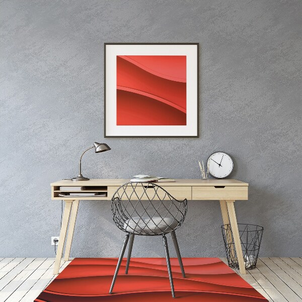 Tapis protection sol Abstraction rouge
