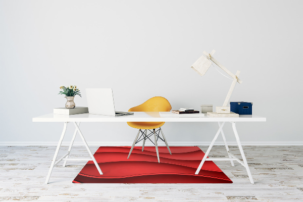 Tapis protection sol Abstraction rouge
