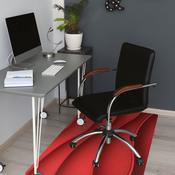 Tapis protection sol Abstraction rouge