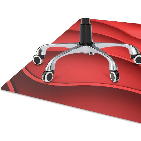 Tapis protection sol Abstraction rouge