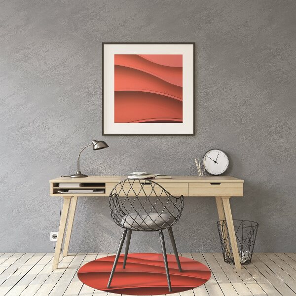 Tapis protection sol Abstraction rouge