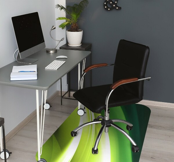 Tapis pour chaise de bureau Abstraction verte