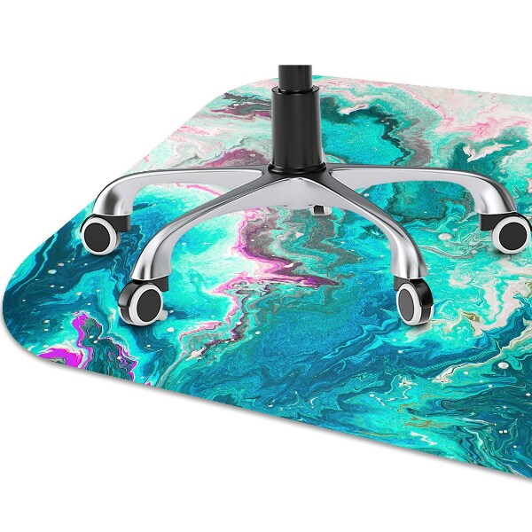 Tapis pour chaise de bureau Abstraction verte