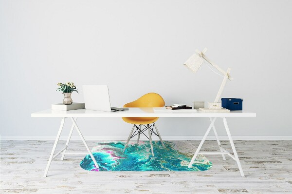 Tapis pour chaise de bureau Abstraction verte