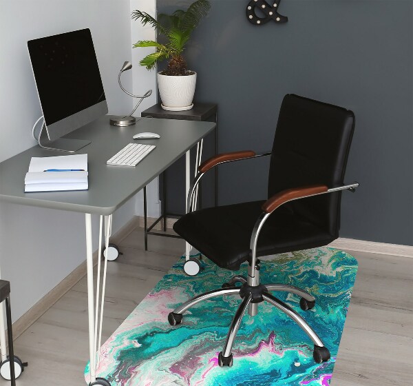 Tapis pour chaise de bureau Abstraction verte