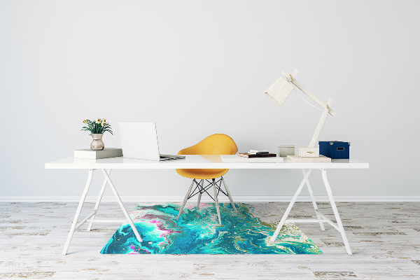 Tapis pour chaise de bureau Abstraction verte