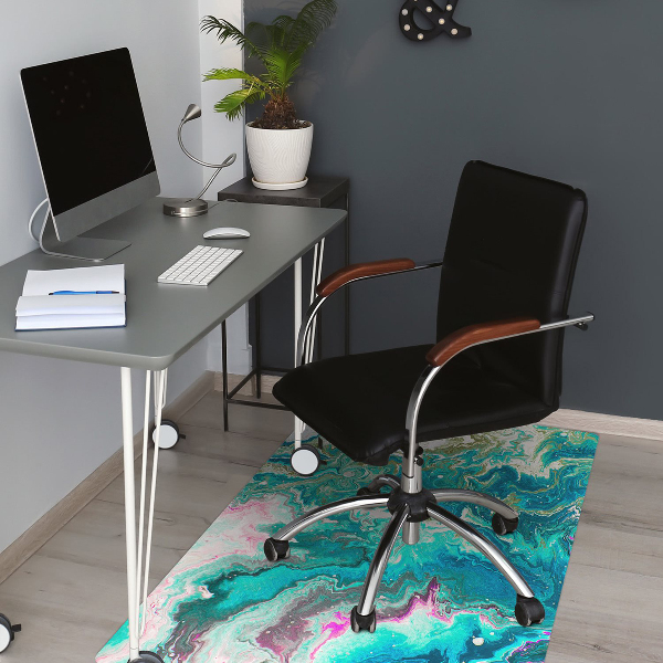 Tapis pour chaise de bureau Abstraction verte