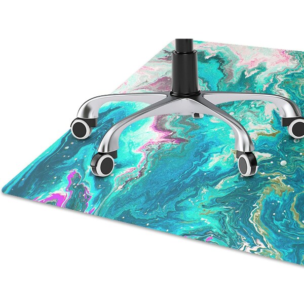 Tapis pour chaise de bureau Abstraction verte